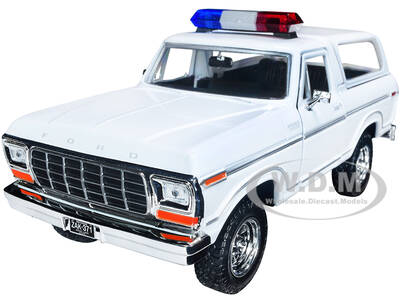 1978 Ford Bronco Police Car Unmarked White \