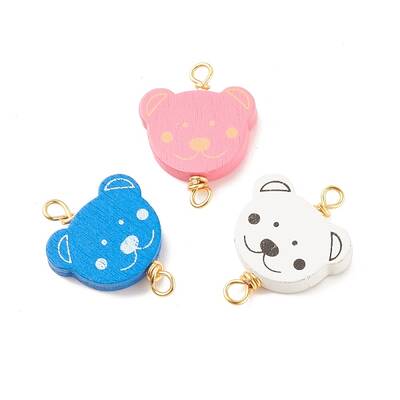 Spray Painted Wood Connector Charms