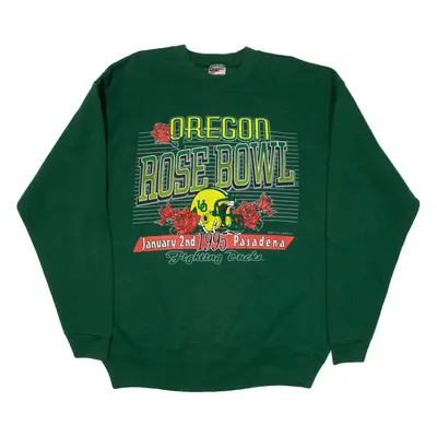 ONEITA Oregon Fighting Ducks 1995 Rose Bowl Mens Sweatshirt Green 90s USA XL