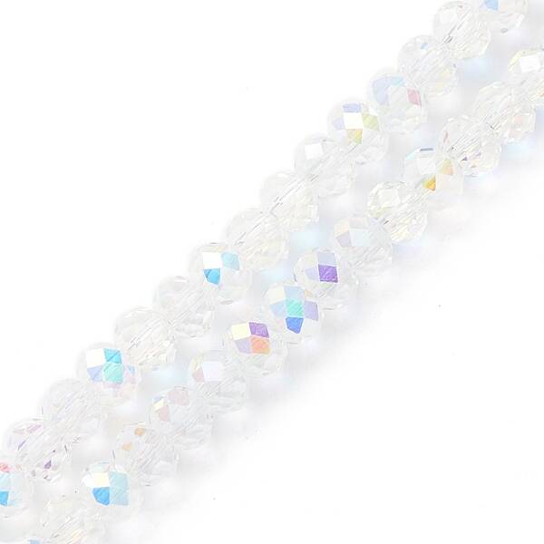 Electroplate Transparent Glass Beads Strands