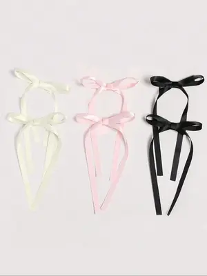 Cute Bowknot Ribbon Design Hair Clips, Cute Hair Accessories for Women & Girls, Minimalist Headwear Suitable for Hair, Fash...