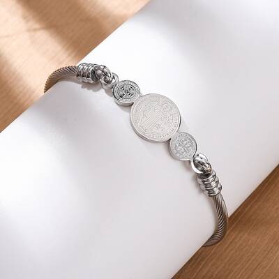 Religion 304 Stainless Steel Bangles for Women
