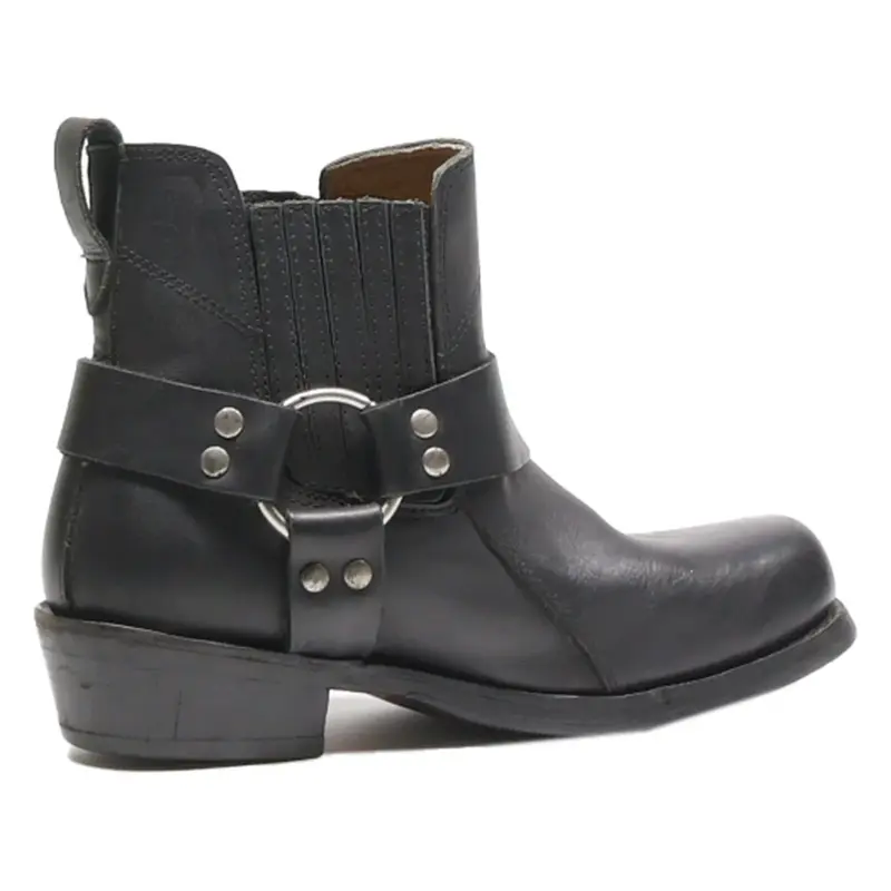 Ankle Boots Black Leather Mens UK 6.5