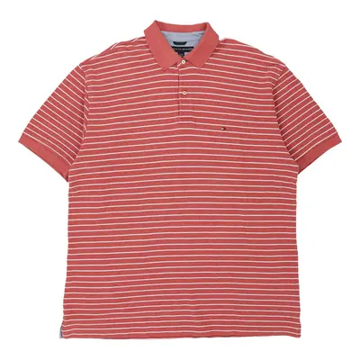 Tommy Hilfiger Striped Polo Shirt - XL Red Cotton | Size: x-large