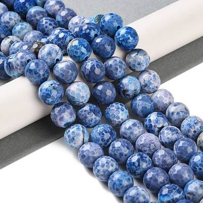 Natural Fire Crackle Agate Beads Strands