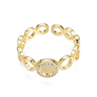 Clear Cubic Zirconia Ring Wrap Open Cuff Ring