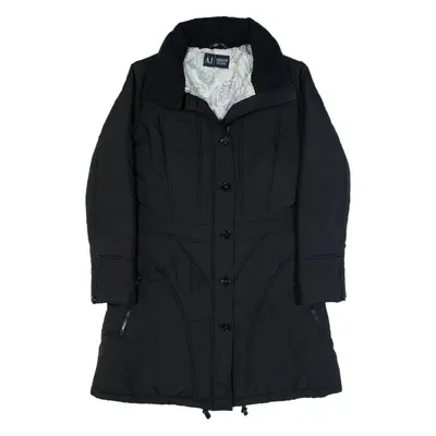 ARMANI JEANS Womens Coat Black UK 12