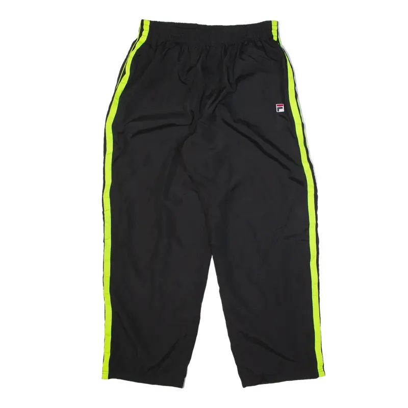 FILA Track Pants Black Straight Mens XL W32 L30