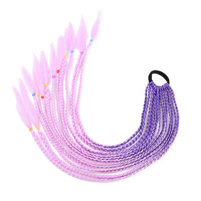 High Temperature Fiber Colored Braids Hair Piece Ponytail Dreadlocks Hair Ornaments