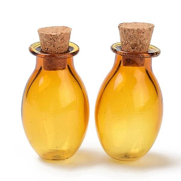 Oval Glass Cork Bottles Ornament