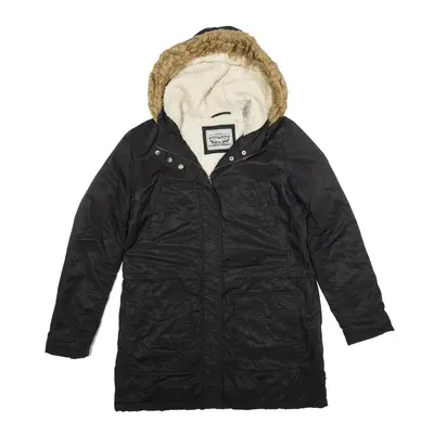 LEVI'S Fleece Lined Black Overcoat Coat M