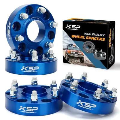 1999-2026 Silverado 1500 1.5 Hubcentric Wheel Spacers 6x139.7 14x1.5 Billet Aluminum – KSP Performance, Blue