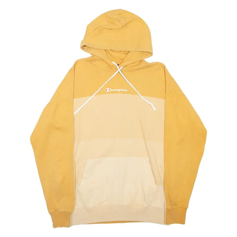 CHAMPION Mens Orange Hoodie M