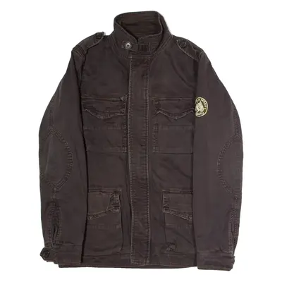 TOMMY HILFIGER Mens Parka Jacket Brown Twill S