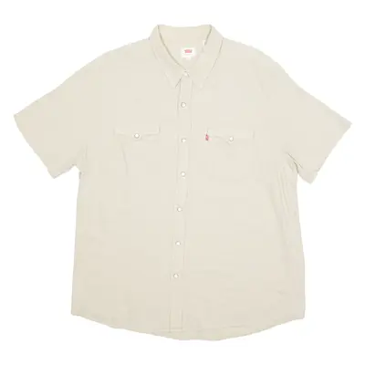 LEVI'S Mens Plain Shirt Beige XL