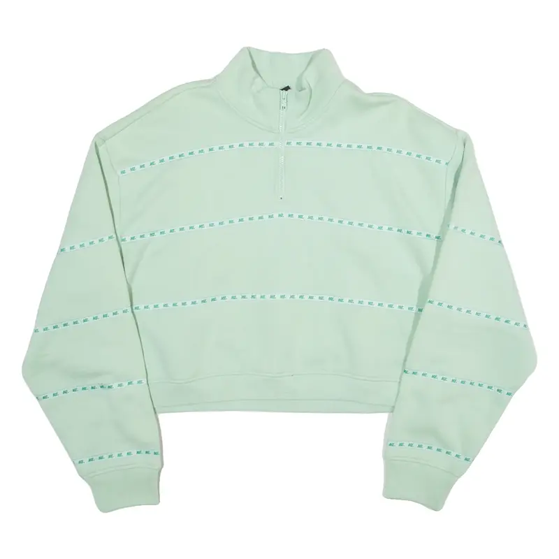 ME. Womens Sweatshirt Green 1/4 Zip L
