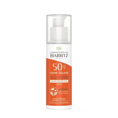 Laboratoires De Biarritz Solari Face Cream SPF50 Organic High Protection 50ml