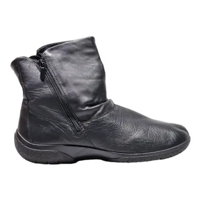 HOTTER Ankle Boots Black Leather Womens UK 7