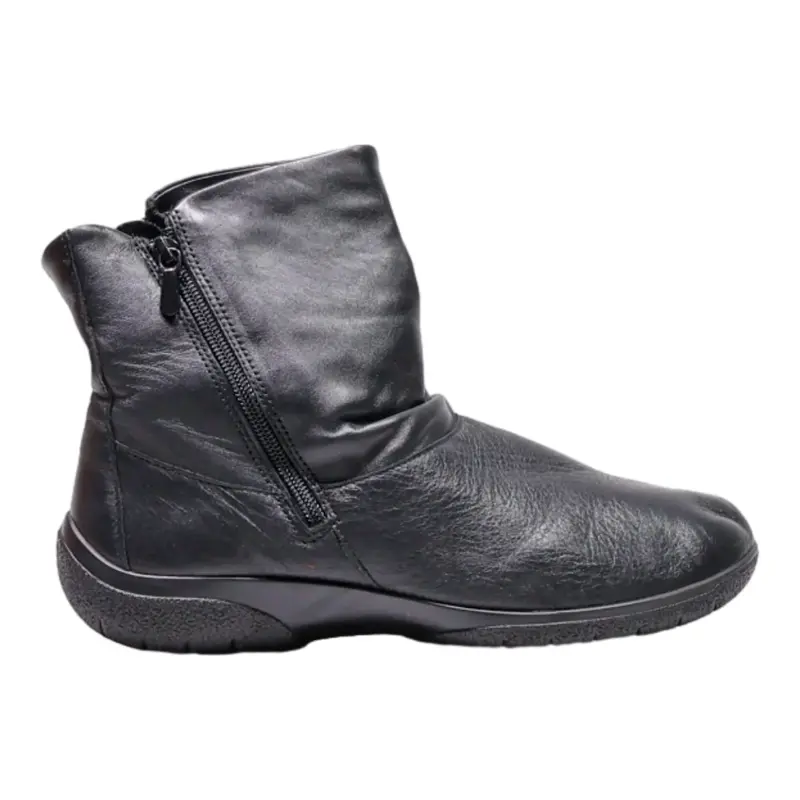 HOTTER Ankle Boots Black Leather Womens UK 7