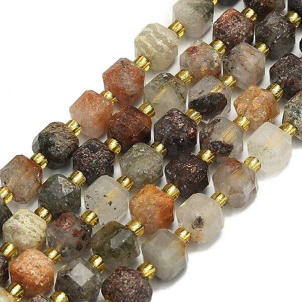 Natural Lodolite Quartz  Beads Strands