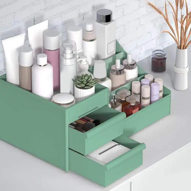 Multi-grid Makeup Organizer for Vanities Desk, 1 Count Dressers Makeup Storage Drawer for Bedroom, Cosmetics Makeup Storage B...