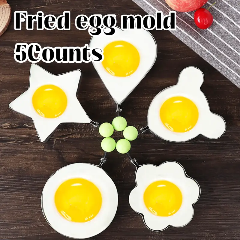 5 Counts Set Fried Egg Rings Molds, Multifunctional Breakfast Tool