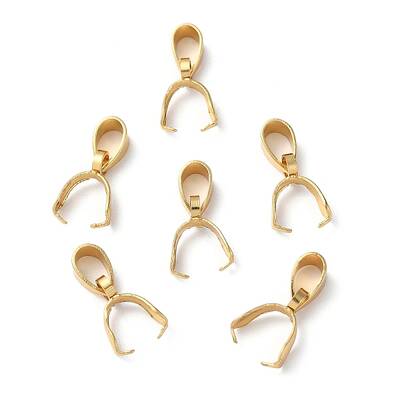 201 Stainless Steel Pendant Pinch Bails