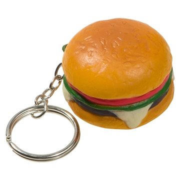 150 Custom Hamburger Key Chain - Stress Reliever - Polyurethane