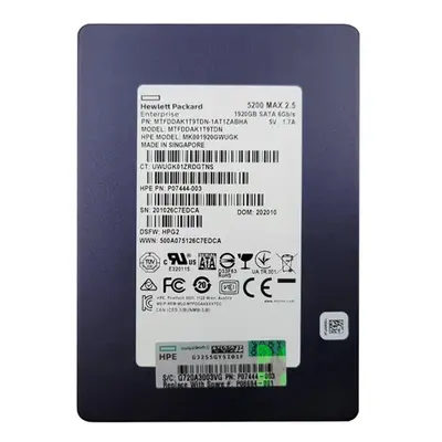 HP P07444-003 | 1.92TB SATA 6Gb/s Hot-Pluggable Mixed Use 2.5-Inch Enterprise Solid State Drive for ProLiant Server and Stora...