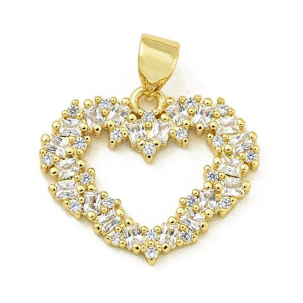 Rack Plating Brass Pave Cubic Zirconia Pendants