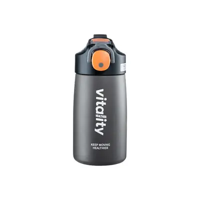 Large-capacity Simple Pop-lid Vacuum Flask, 304 Stainless Steel Sports Water Cup For Boys And Girls | Color: Dark Grey | Capa...