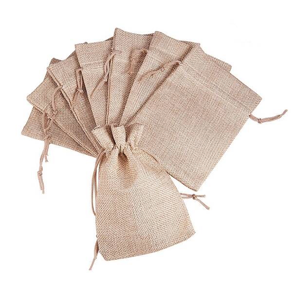 Burlap Packing Pouches Drawstring Bags