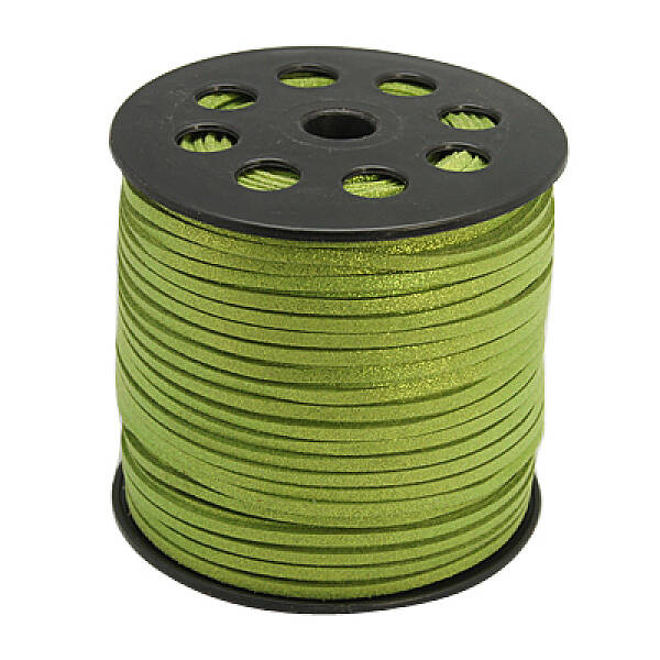 Glitter Powder Faux Suede Cord