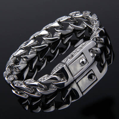 Alloy Curb Chain Bracelet for Men