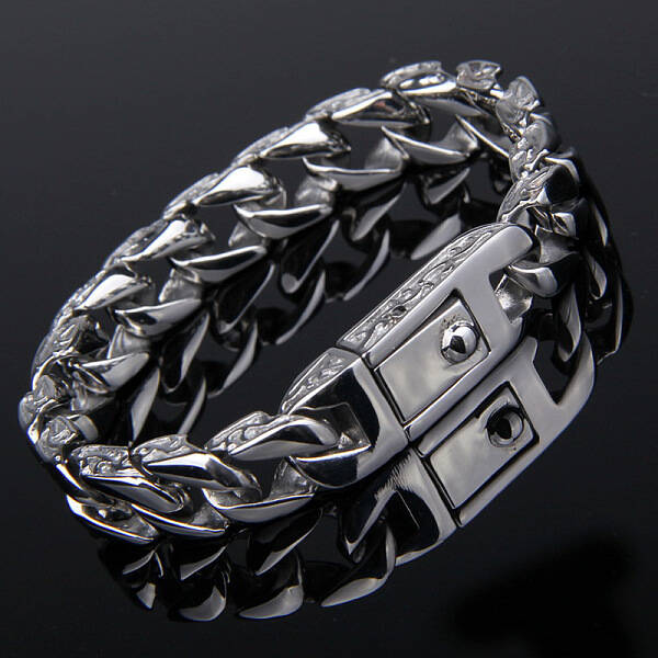 Alloy Curb Chain Bracelet for Men