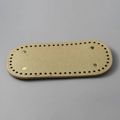 Oval PU Leather Knitting Crochet Bags Nail Bottom Shaper Pad