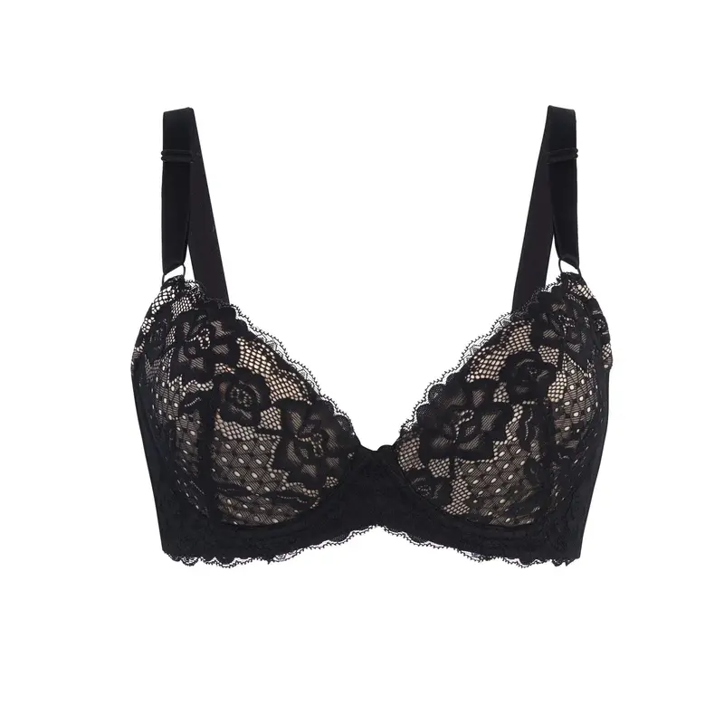 Debbie Lace Organic Cotton & Silk Plunge Bra | Size: 38C