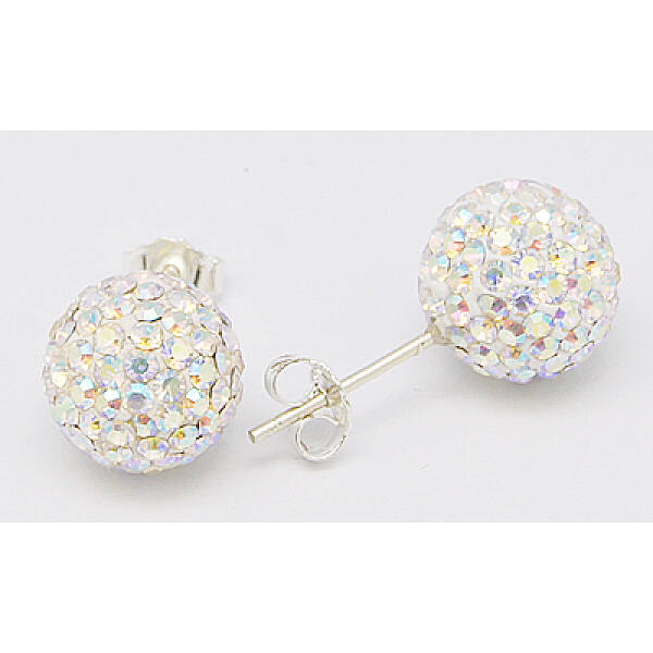 925 Sterling Silver Austrian Crystal Rhinestone Ear Stud