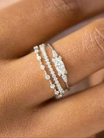 Fashion Rhinestone Decorated Ring, Elegant Promise Ring for Women, Casual Engagement Ring for Party, Daily Clothing Decor, Tr...