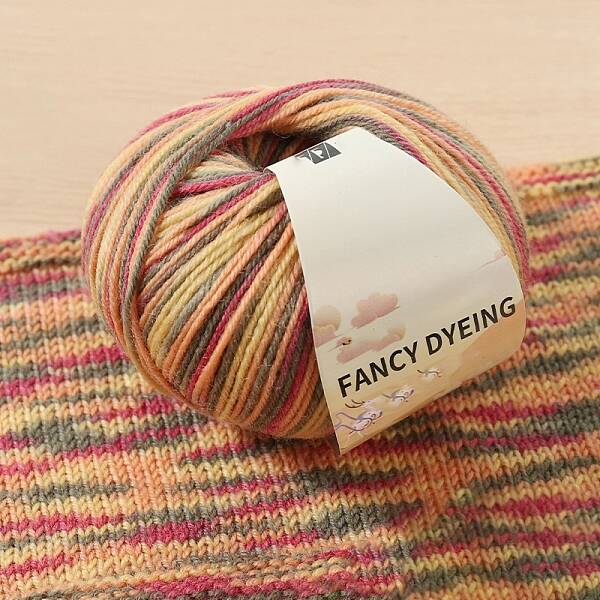 Wool Rainbow Segment Dyed Knitting Yarn