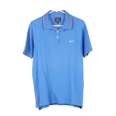Woolrich Polo Shirt - Large Blue Cotton