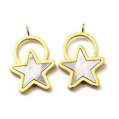 304 Stainless Steel Shell Pendants