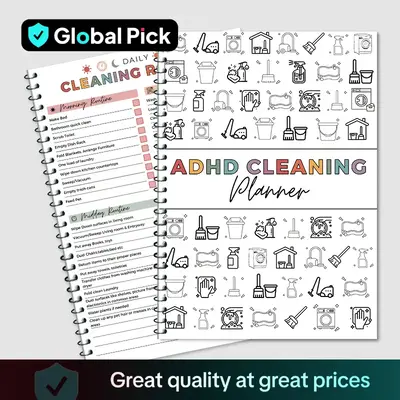 Household Daily Cleaning Schedule Planner, 1 Count Cleaning Checklist Schedule Notebook, Cleaning Planner Notebook, Office St...