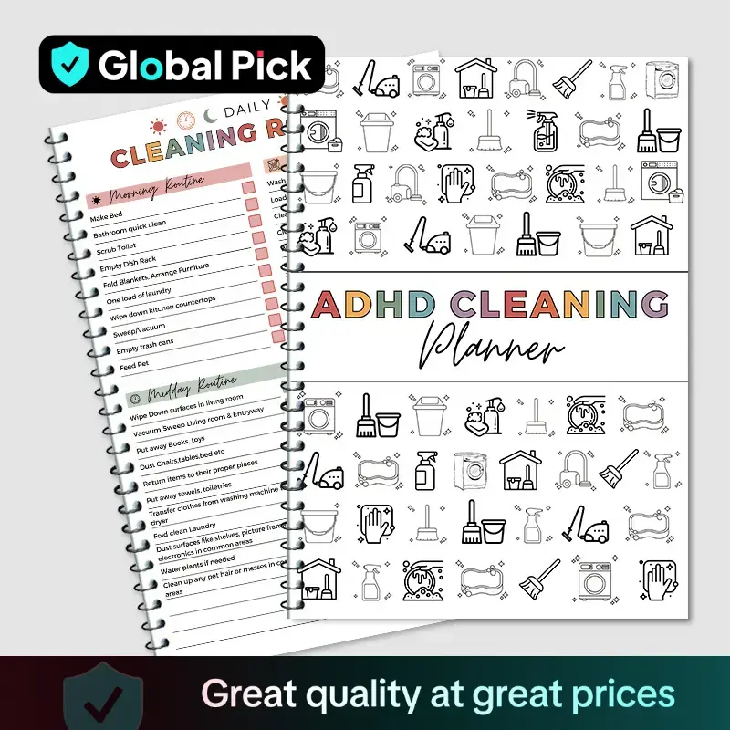 Household Daily Cleaning Schedule Planner, 1 Count Cleaning Checklist Schedule Notebook, Cleaning Planner Notebook, Office St...