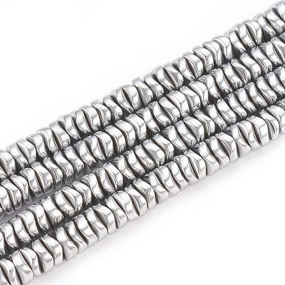Electroplate Non-magnetic Synthetic Hematite Beads Strands