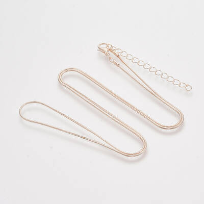 Brass Round Snake Chain Necklace Making