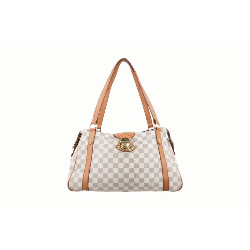 Pre-owned Louis Vuitton PVC Shoulder Bags Stresa PM Azur Damier Canvas N42220 SD0180 Shoulder Bag