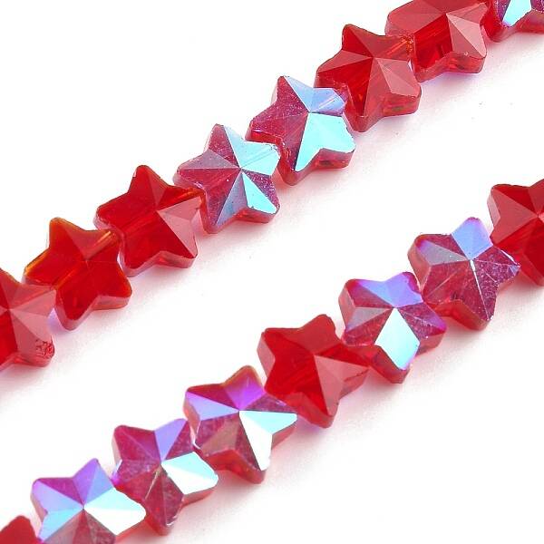 Electroplate Transparent Glass Beads Strands