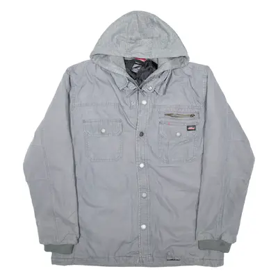 DICKIES Mens Parka Jacket Grey Hooded L