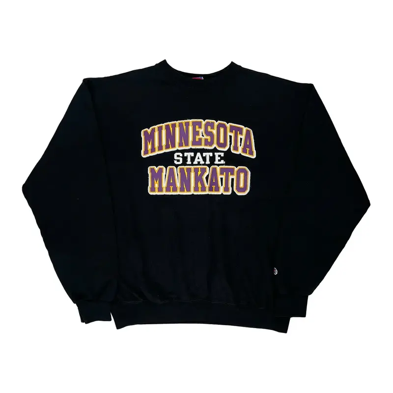 Minnesota State Mankato Champion Sweatshirt - Large Black Cotton Blend